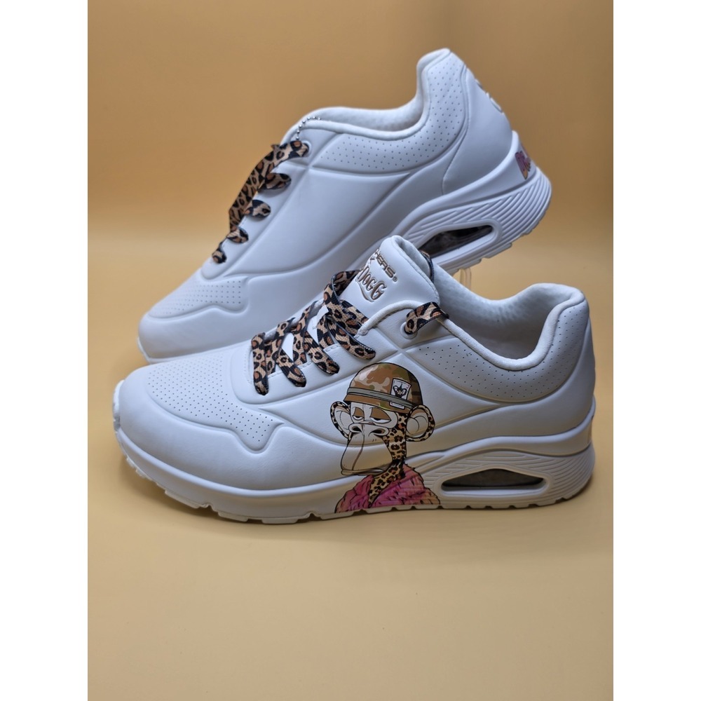 Skechers Men's 251014 Snoop‎ Dogg Uno- Dr. Bombay White Casual Shoes Size 9.5